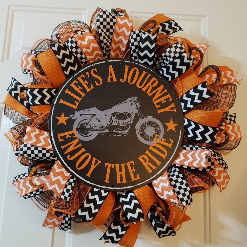 Life's a Journey, Enjoy the Ride Wreath